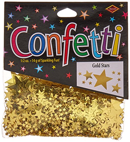 Beistle Gold Stars Confetti, 1/2-Ounce