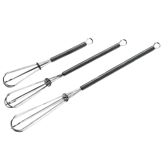 Chef Craft Classic Sturdy Whisk, 5.5, 7, 9, inch 3 piece set, Chrome