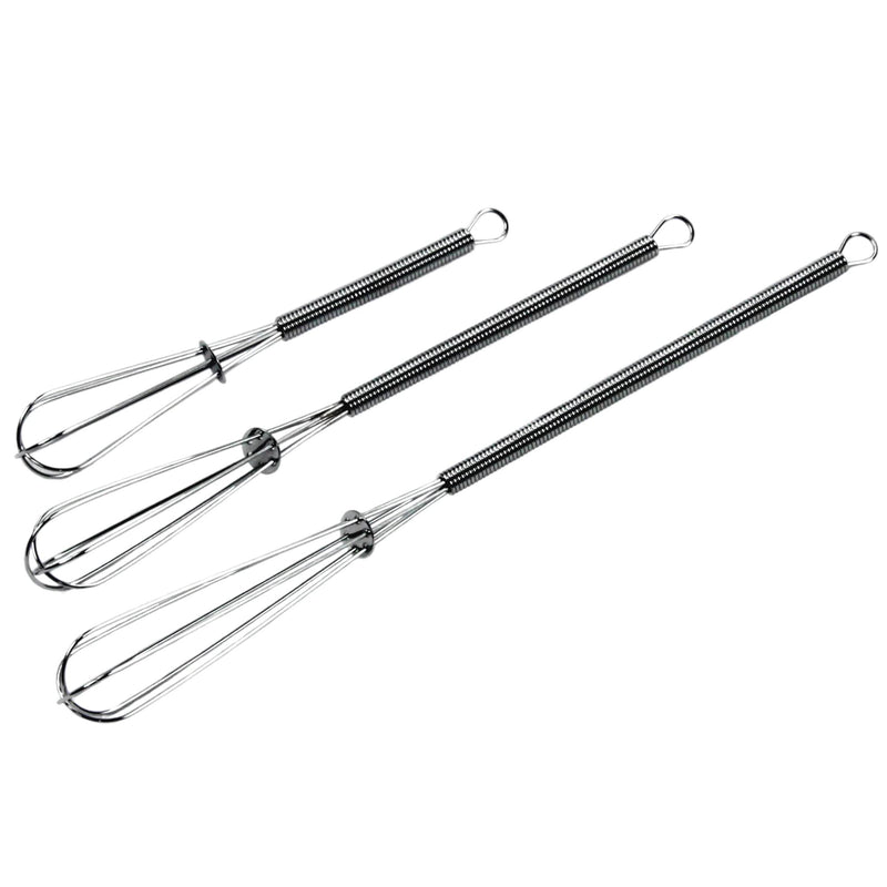 Chef Craft Classic Sturdy Whisk, 5.5, 7, 9, inch 3 piece set, Chrome