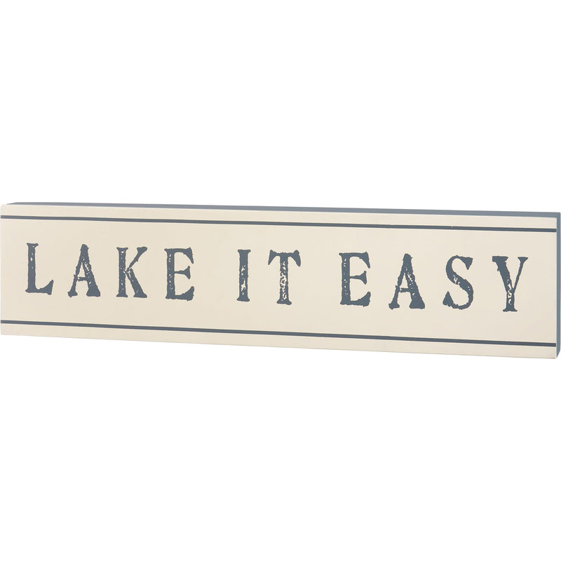 Box Sign - Lake It Easy
