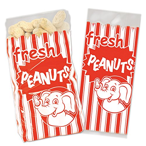 Beistle Peanut Bags | Circus & Carnival Theme Birthday Party Supplies (50 Count)