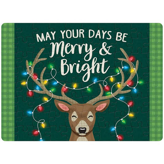 Carson Home Accents Merry and Bright Gift Boxed Puzzle, 8-inch Length