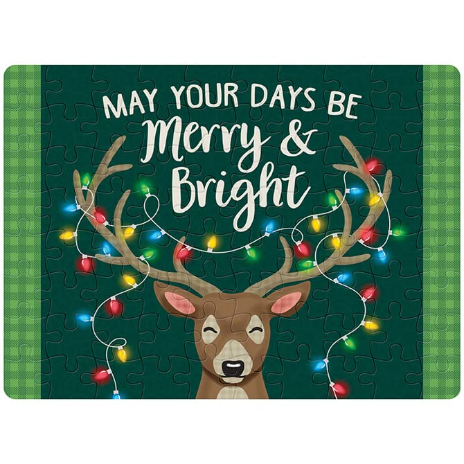 Carson Home Accents Merry and Bright Gift Boxed Puzzle, 8-inch Length