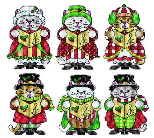 Design Works Crafts Cross Stitch Ornaments Kit-Makes Set of 6, Various