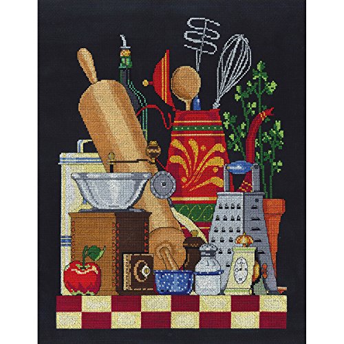 Design Works Crafts Janlynn 17-0105 14 Count Kitchen Still Life Cross Stitch Kit, 11 by 14-Inch