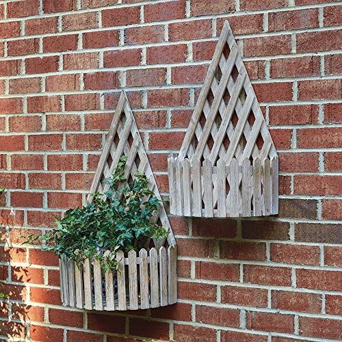 CTW Home Collection 770499 Lattice Planters, Set of 2, 32-inch Height