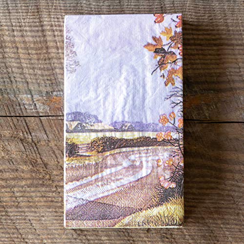 Park Hill Collection FAP90955 Paper Dinner Napkins or Guest Towels, 8-inch Height, Package of 20 (Fall Scene)