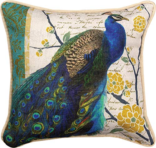 Manual Woodworkers SDPMJP Majestic Peacock Dye Throw Pillow, 12 inch, Multicolor