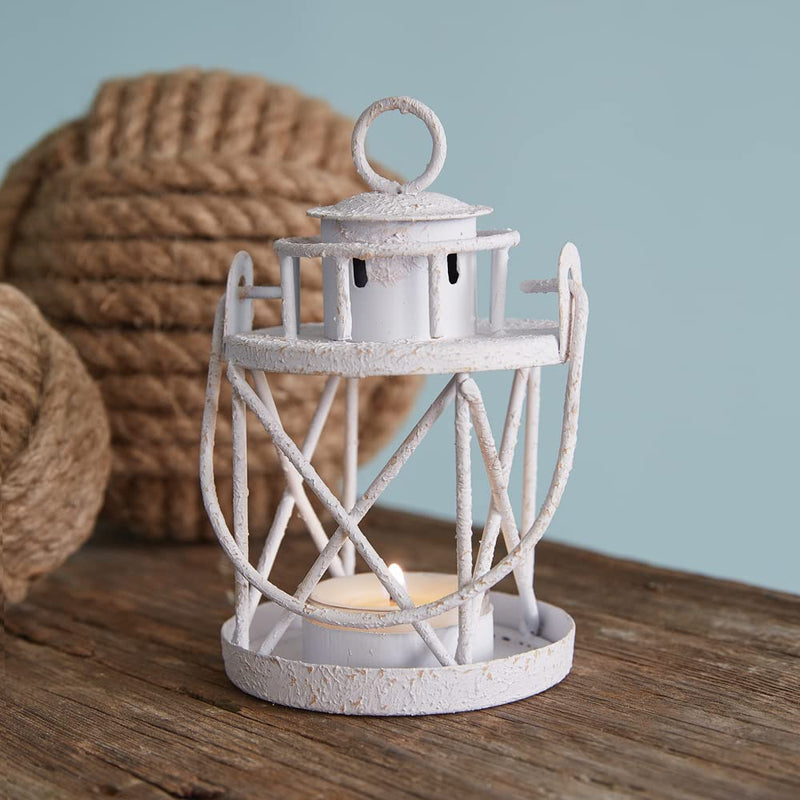 CTW Home Collection Lighthouse Tea Light Holder, 5-inch Height, Metal