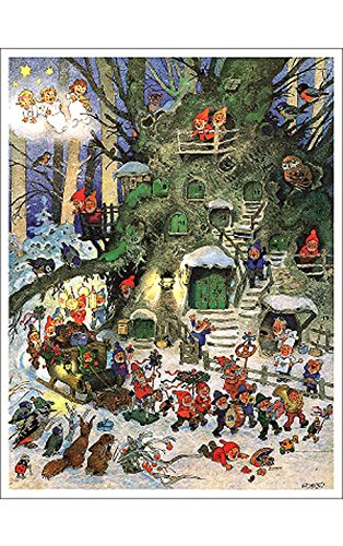 Alexander Taron Importer 11571 Korsch Advent-Elf Parade-15.5" H x 11.5" W x .1" D, Gray