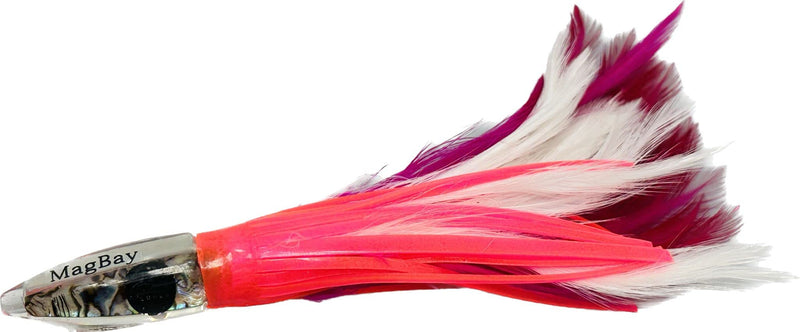 MagBay Premier 6" Tuna Feather Lures - Trolling Feathers (Pink)