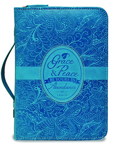 "Divinity Boutique Bible Business Report Cover (25676) | Medium Fits Bibles up to 8.25" x 5.50" x 1", Blue
