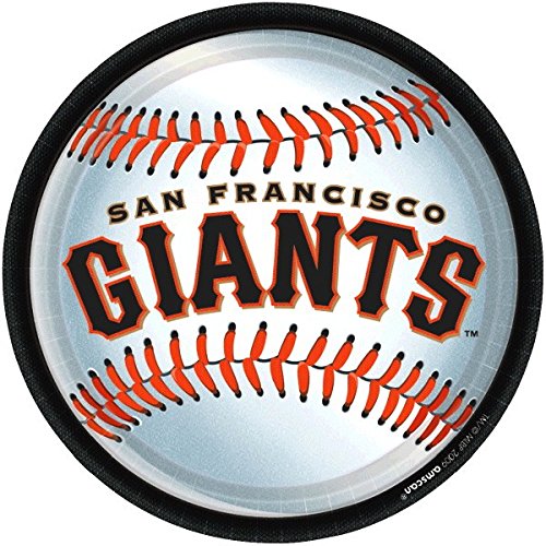 Amscan "San Francisco Giants Major League Baseball Collection" 9" Round, Party Plates