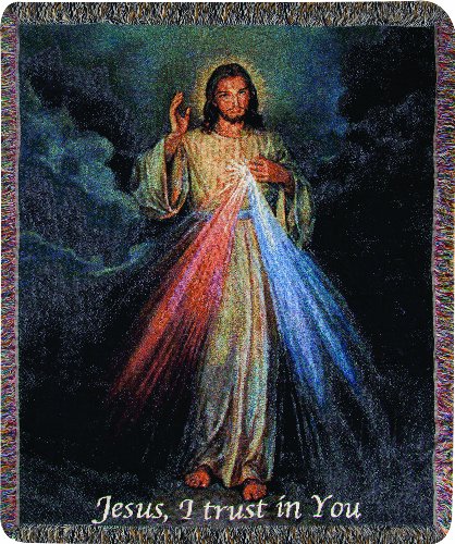Manual Inspirational Collection 50 x 60-Inch Tapestry Throw, The Divine Mercy,