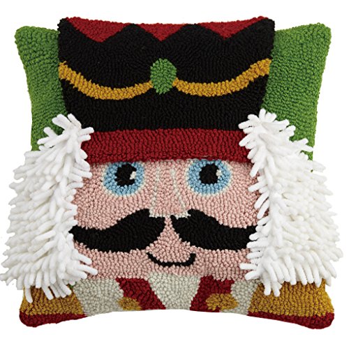 Peking Handicraft Nutcracker Hook Throw Pillow, Multicolored