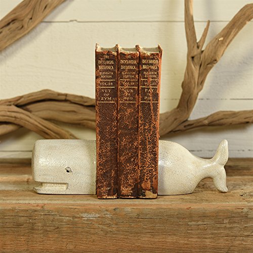 HomArt Nautical Whale Bookends Hand Painted Cast Iron