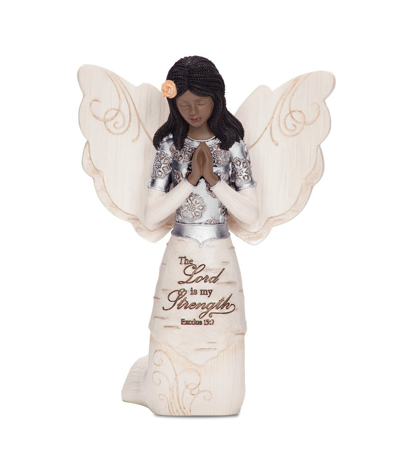 Pavilion Gift Company Elements 82324 Prayer Collectible Figurine, Ebony Kneeling and Praying Angel, 5-1/2-Inch