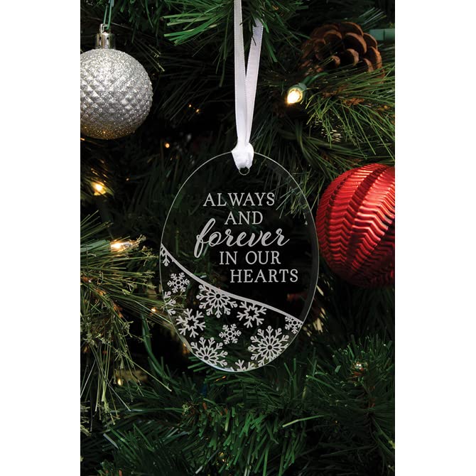 Carson Home Accents in Our Hearts Glass Ornament, 4-inch Height