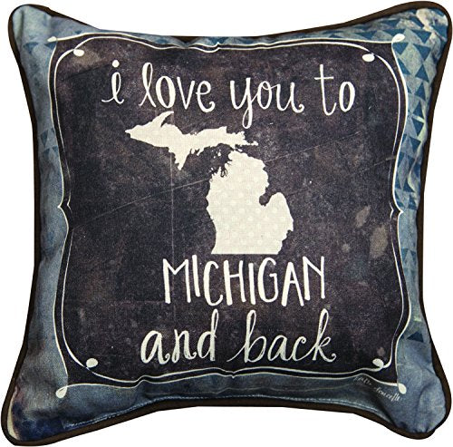 Manual MW I Love You To Michigan & Back Kd12 Dtf Pillow W Piping 12X12