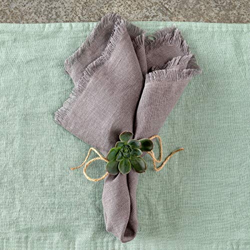 Park Hill Collection EAW06029 Soft Linen Napkin, 18-inch Square, Taupe