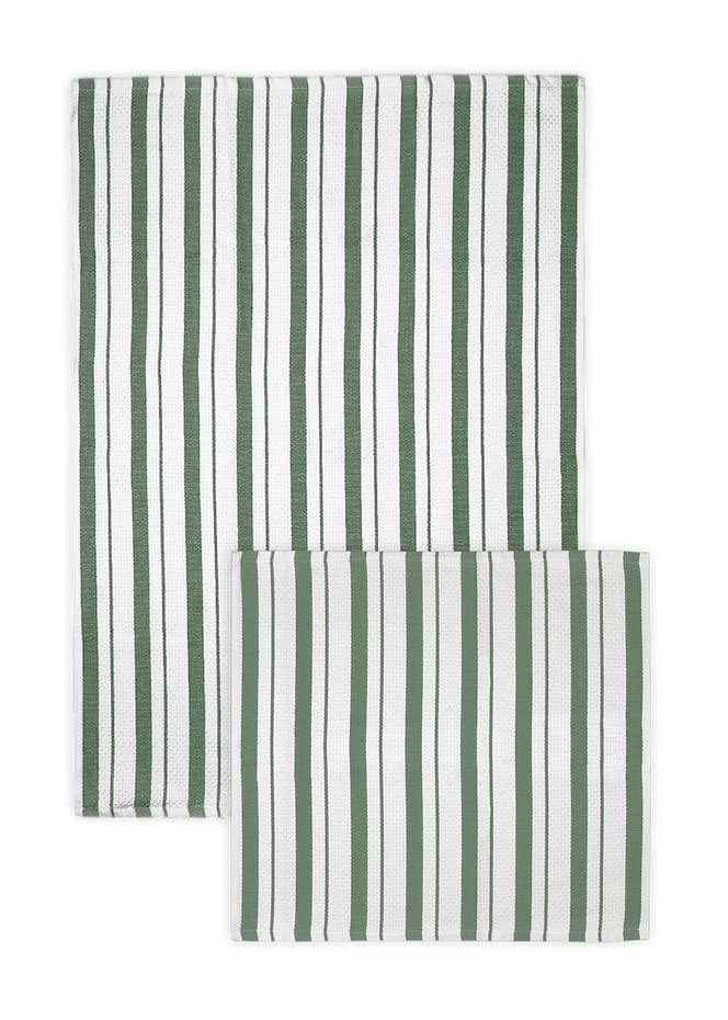 MUkitchen Basket Weave Stripe Hedge Towel