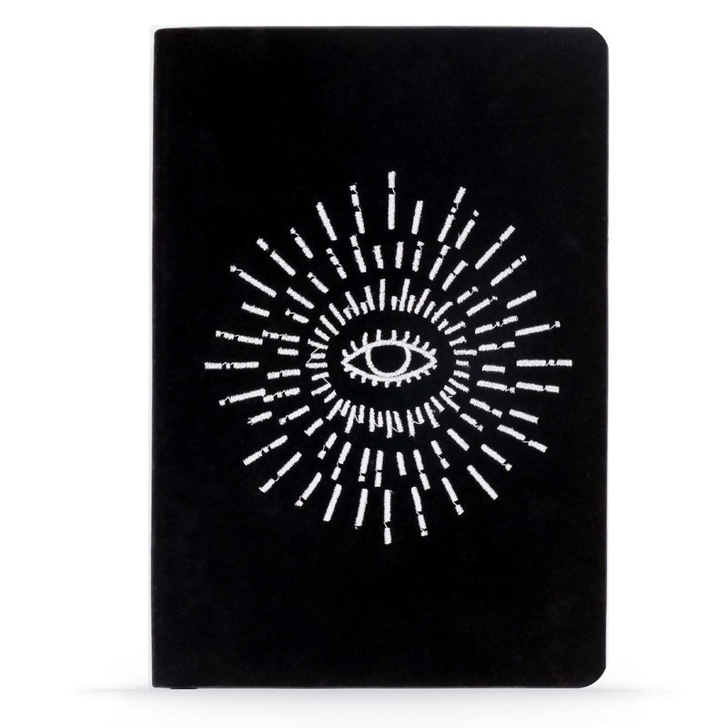 DENIK - Awakening - 8.25" x 5.75" Aesthetic Vegan Leather Embroidered Journal - 144 Lined Pages - Durable Binding and Design - Water-Resistent Soft Touch Cover