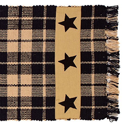 The Country House Collection Black Farmhouse Star 36" Table Runner