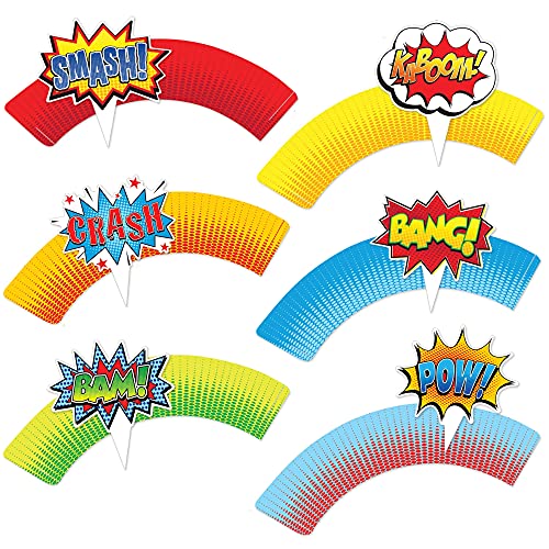 Beistle Multicolor Hero Cupcake Wrappers - 12 Pcs.