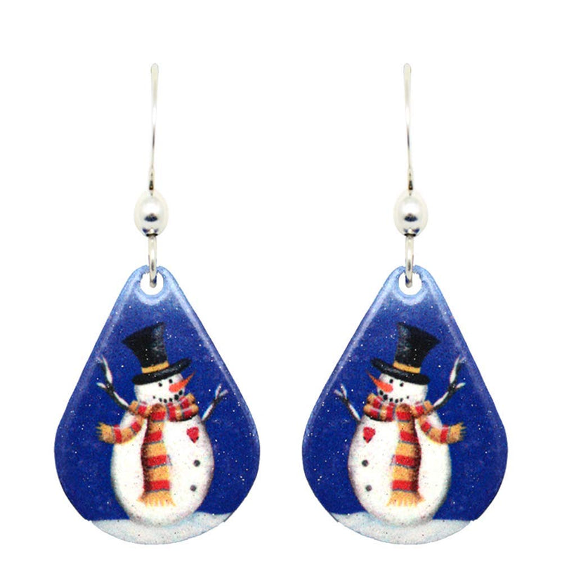 Snowman Earrings by d&