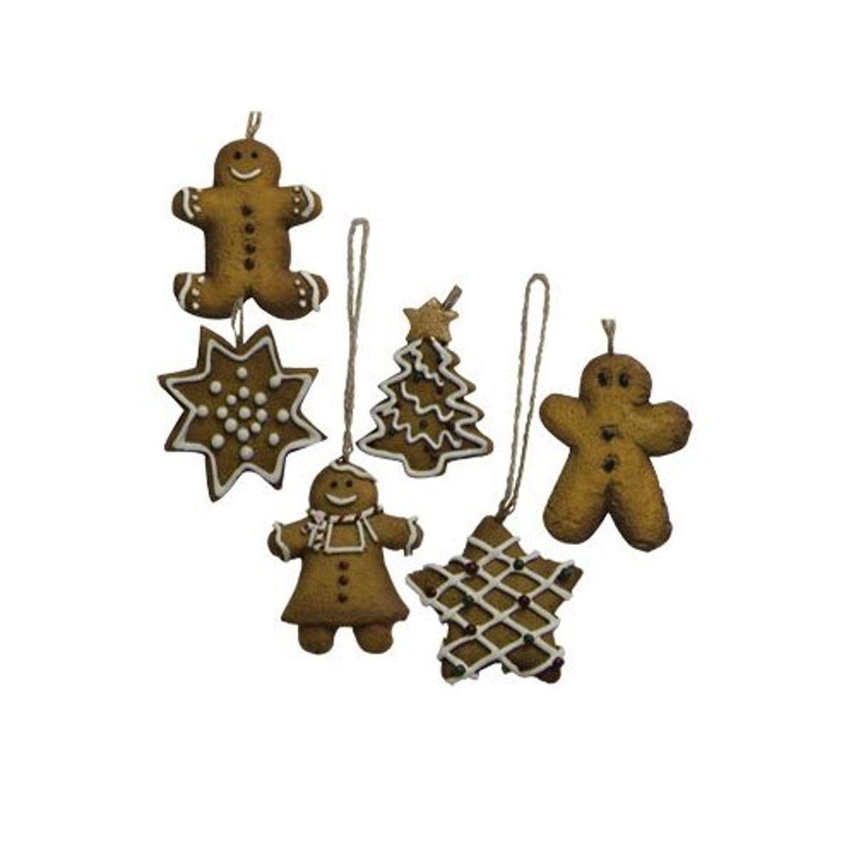 CWI Gifts 1-Inch Ginger Cookie Ornament, Mini, Set of 6
