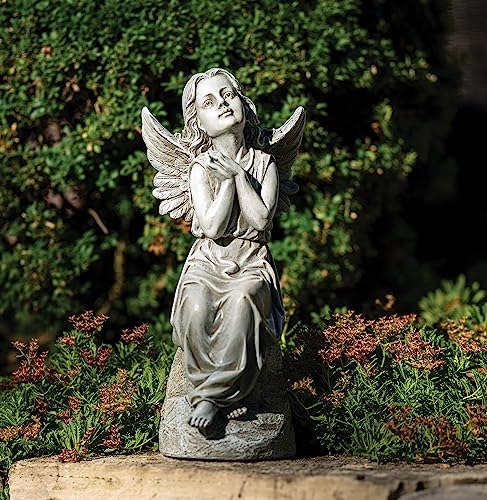 Joseph's Studio by Roman, Garden Statuary Collection, 16" H Sitting Angel Garden, Home D√©cor, Devout Gift, Prayerful Inspiration (6x7x15)