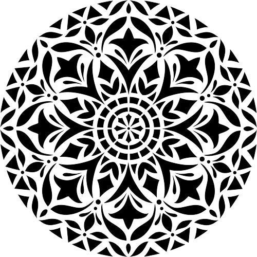 Designer Stencils Devi Mandala Stencil (10 mil Plastic)