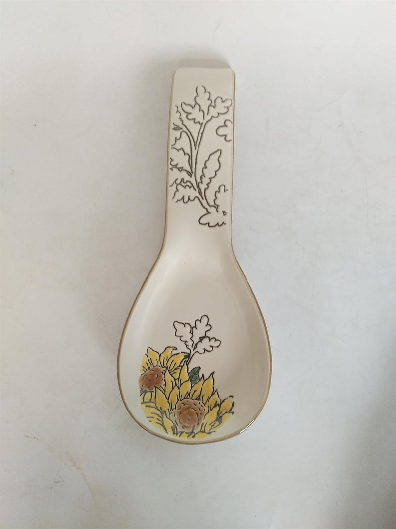 Blue Sky Clayworks Gilded Sunflower Spoon Rest, Kitchen Accessories
