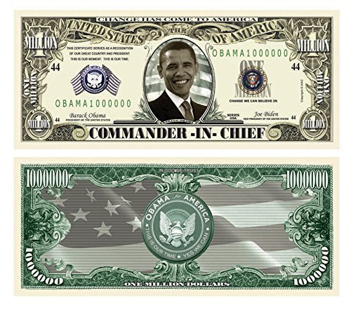 American Art Classics Set of 25 - Barack Obama Million Dollar Bill