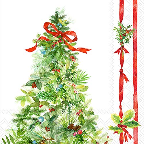 Boston International IHR 3-Ply Paper Napkins, 20-Count Lunch Size, Peace Tree