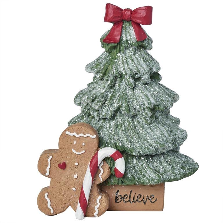 Blossom Bucket Gingerbread Man with Christmas Tree & Candy Cane