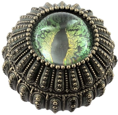 Unicorn Studio US 4.13 Inch Sea Urchin Dragon Eye Decorative Trinket Box, Bronze Color