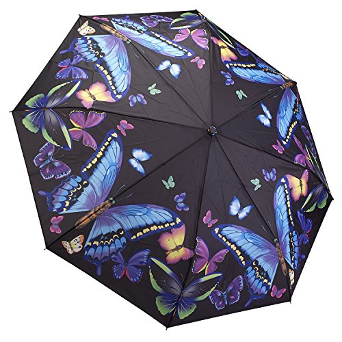 Galleria Moonlight Butterflies Folding Umbrella