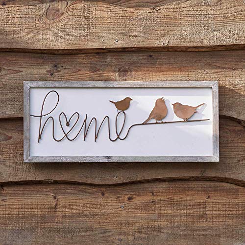 CTW Home Collection 770413 Home Wood and Copper Sign, 23.5-inch Length