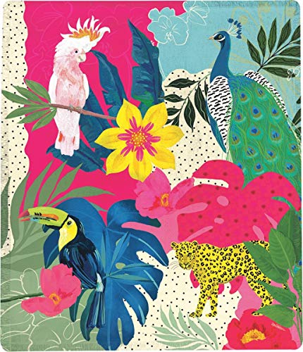 Manual SAEXTA Exotica by Martha Collins Poly Throw Blanket, 50 Inches x 60 Inches, Multicolor