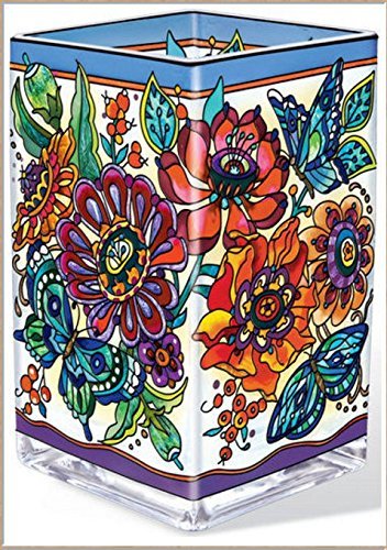 AMIA - 6" Vase / Votive "Frilly Floral"