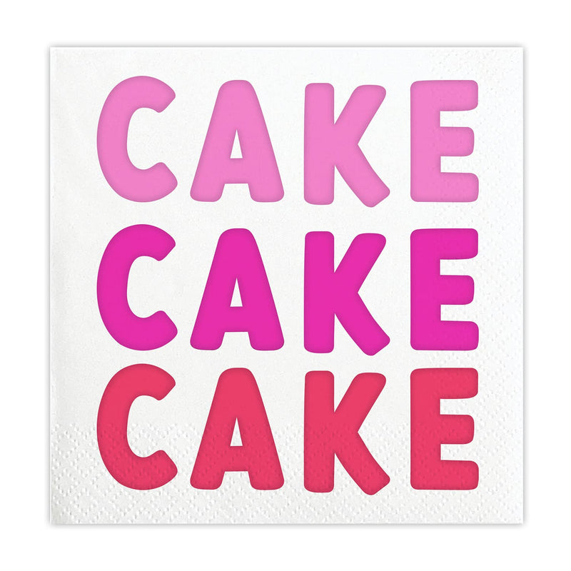 Slant Collections Beverage/Cocktail Paper Napkins, 5 x 5-Inches (20-Count), Cake Cake Cake