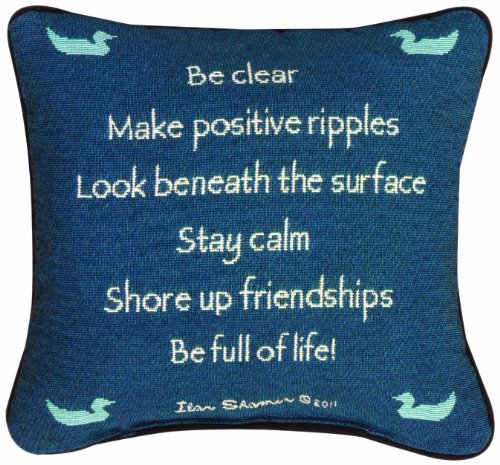 Manual The Lodge Collection Reversible Throw Pillow, 12.5 X 12.5-Inch, Advice from a Lake X Your True Nature