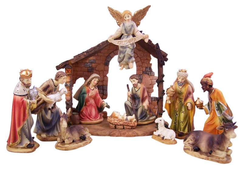 Resin Christmas Nativity Scene 12 Piece Set