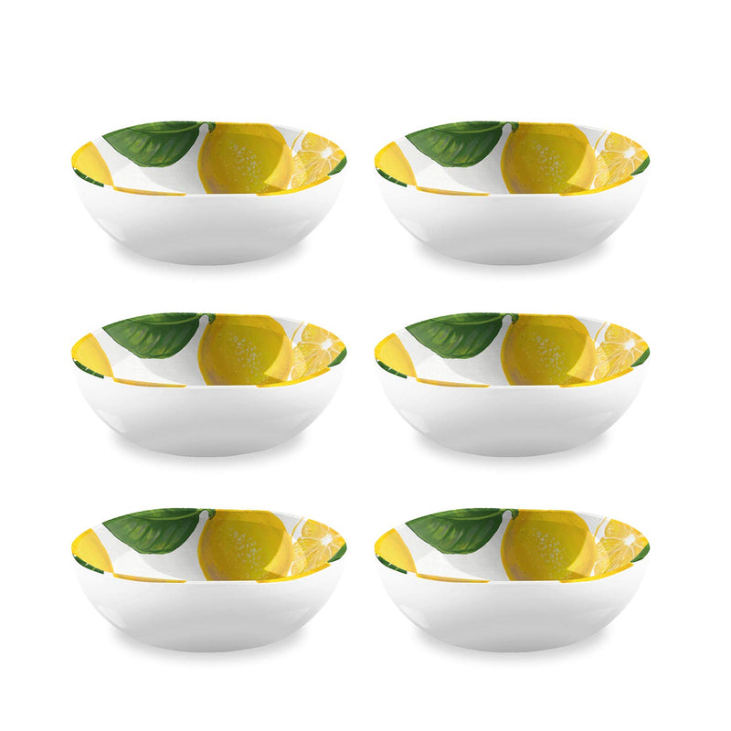 TarHong Lemon Fresh Cereal Bowl, 7" x 2.4", 34 oz, Melamine, Set of 6