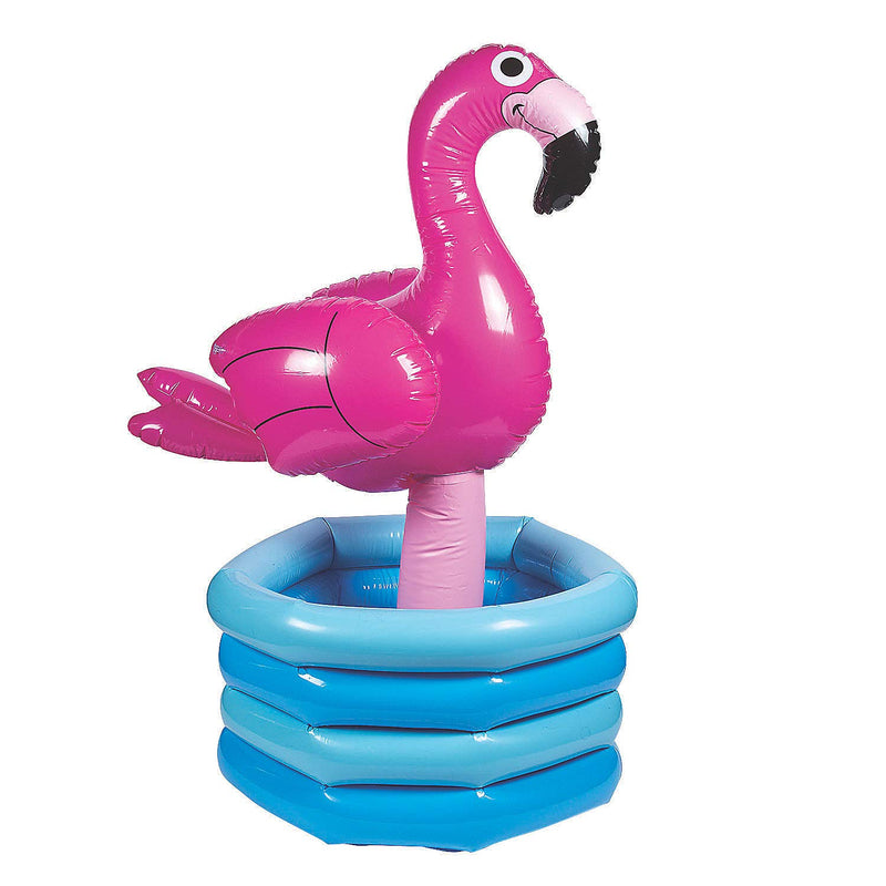Fun Express Inflatable Luau Flamingo in Pool Cooler