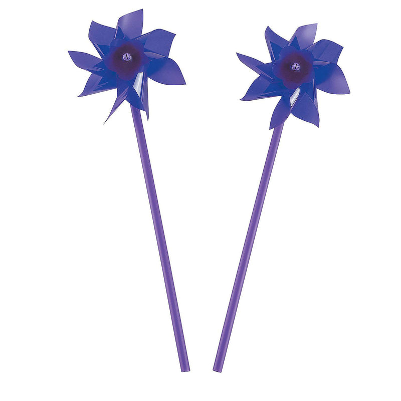 Pinwheels for Kids (Bulk Set of 36) Great for Weddings, Yards and Garden Decor (Purple)