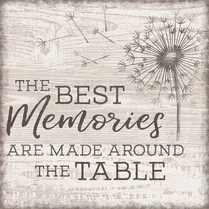 Carson Home Best Memories House Coaster, 4-inch Square, Set of 4