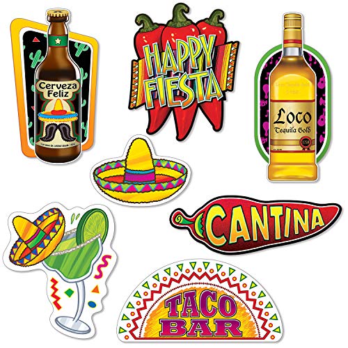 Beistle Colorful Fiesta Decorating Cutouts - 7 Pcs.