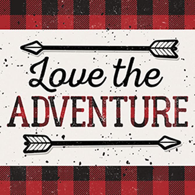 Carson Home Love The Adventure House Coaster, 4-inch Square, Set of 4